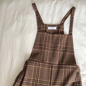 OAK AND FORT Plaid Overalls - Wide Leg Pant - Size XS